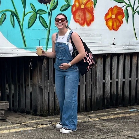 ASOS DESIGN Maternity denim overalls - Picture 7 of 7